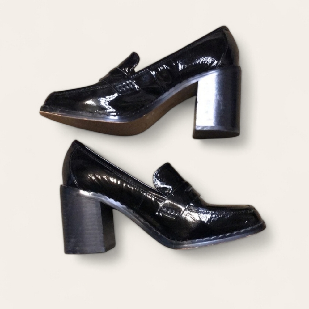 Vince Camuto Black Patent Leather Loafers - Picture 5 of 7